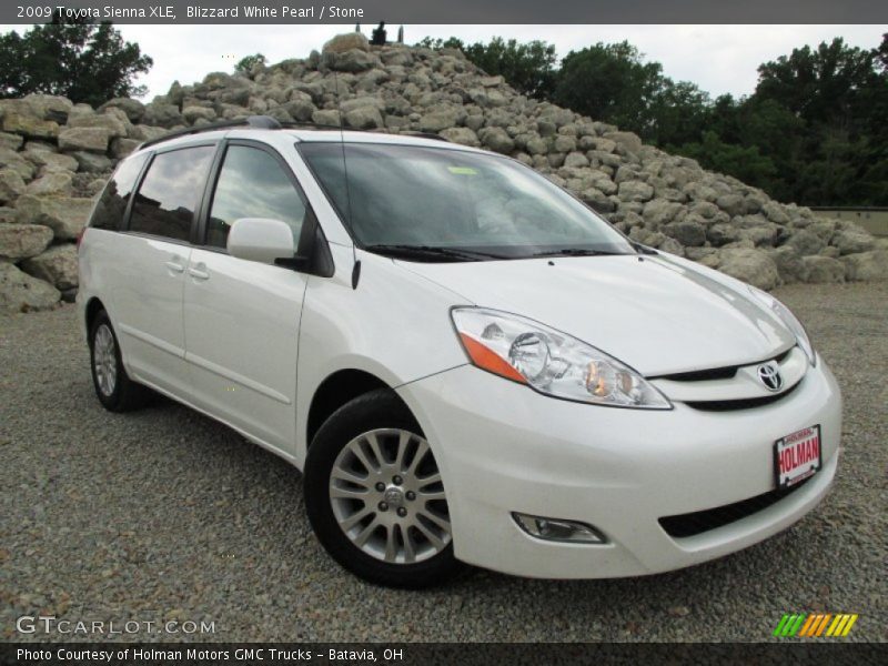 Blizzard White Pearl / Stone 2009 Toyota Sienna XLE