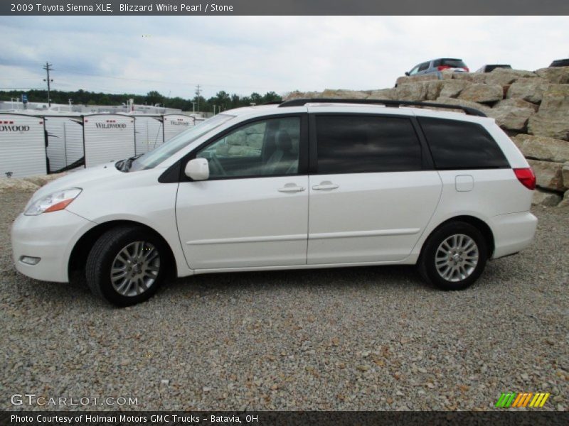 Blizzard White Pearl / Stone 2009 Toyota Sienna XLE