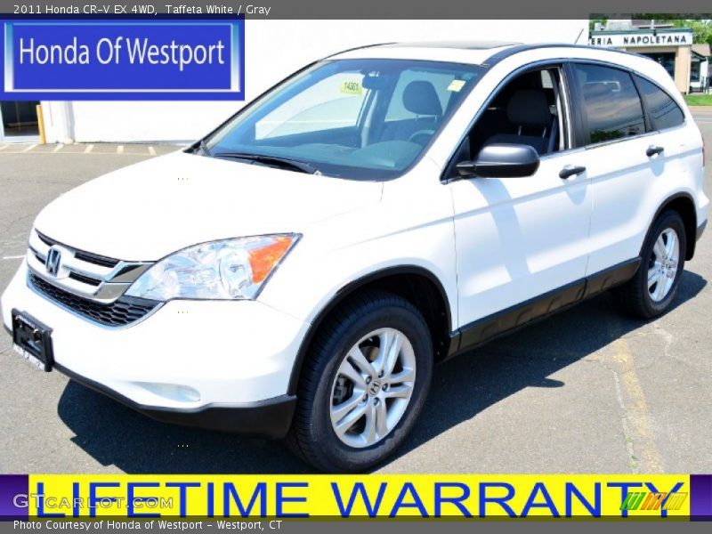 Taffeta White / Gray 2011 Honda CR-V EX 4WD