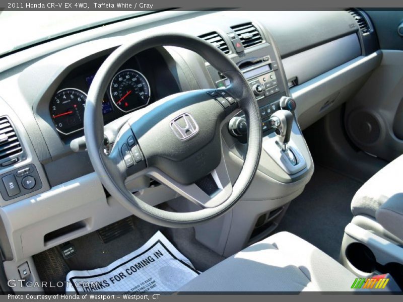 Taffeta White / Gray 2011 Honda CR-V EX 4WD