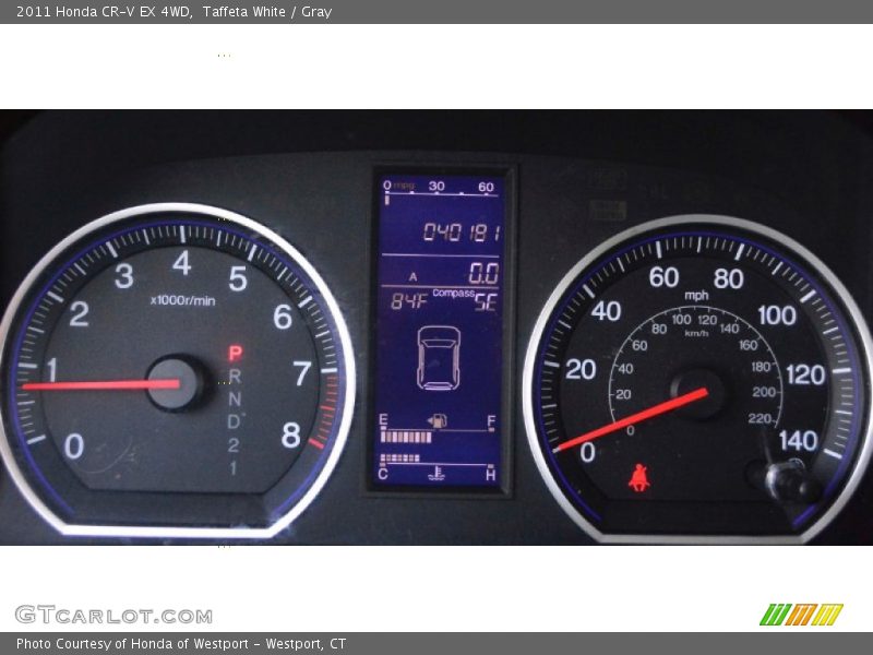Taffeta White / Gray 2011 Honda CR-V EX 4WD