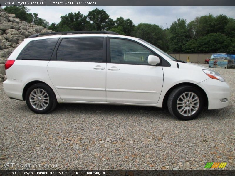 Blizzard White Pearl / Stone 2009 Toyota Sienna XLE