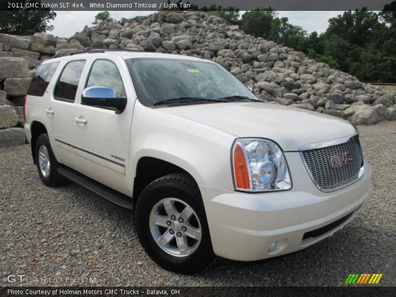 White Diamond Tintcoat / Light Tan 2011 GMC Yukon SLT 4x4