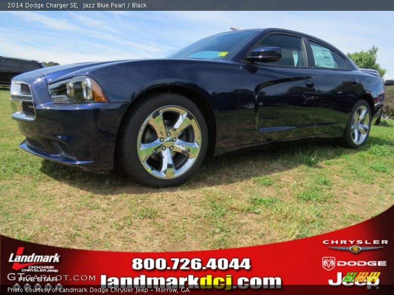 Jazz Blue Pearl / Black 2014 Dodge Charger SE