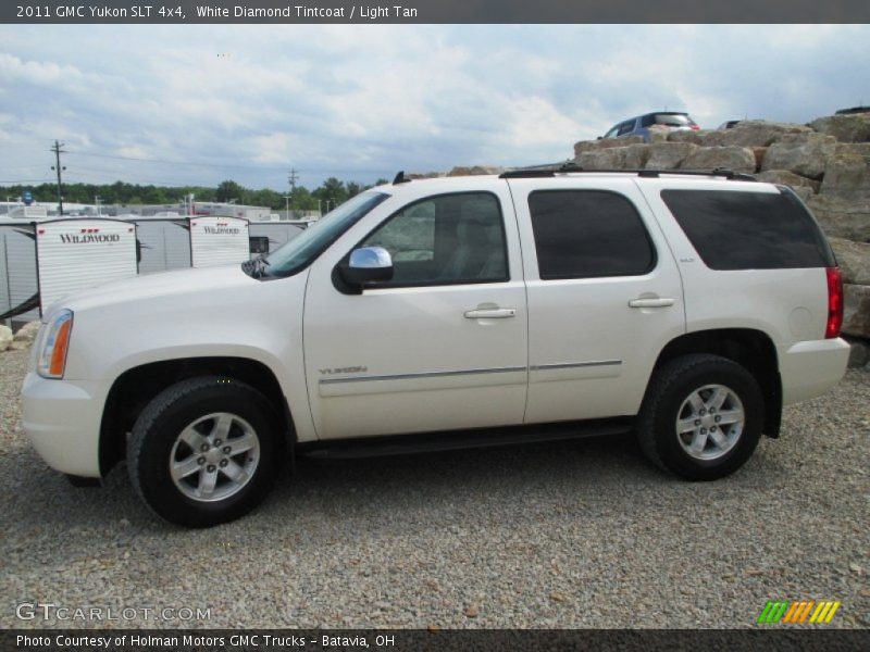White Diamond Tintcoat / Light Tan 2011 GMC Yukon SLT 4x4