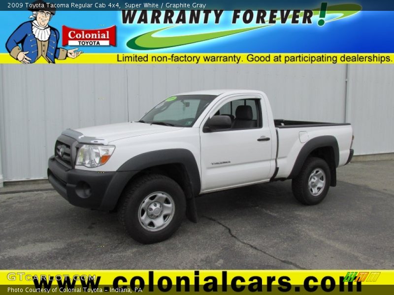 Super White / Graphite Gray 2009 Toyota Tacoma Regular Cab 4x4