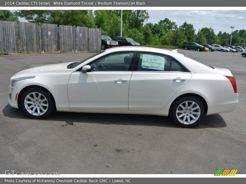 White Diamond Tricoat / Medium Titanium/Jet Black 2014 Cadillac CTS Sedan