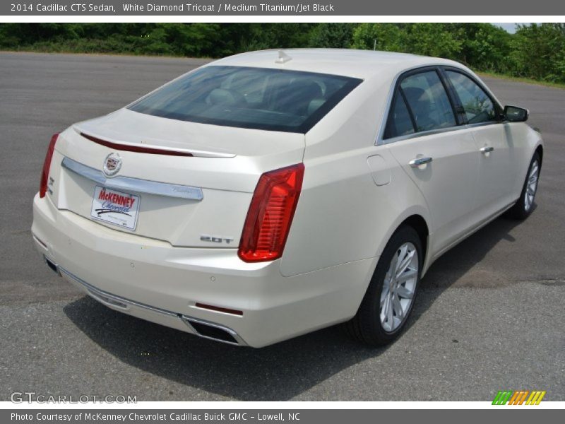 White Diamond Tricoat / Medium Titanium/Jet Black 2014 Cadillac CTS Sedan