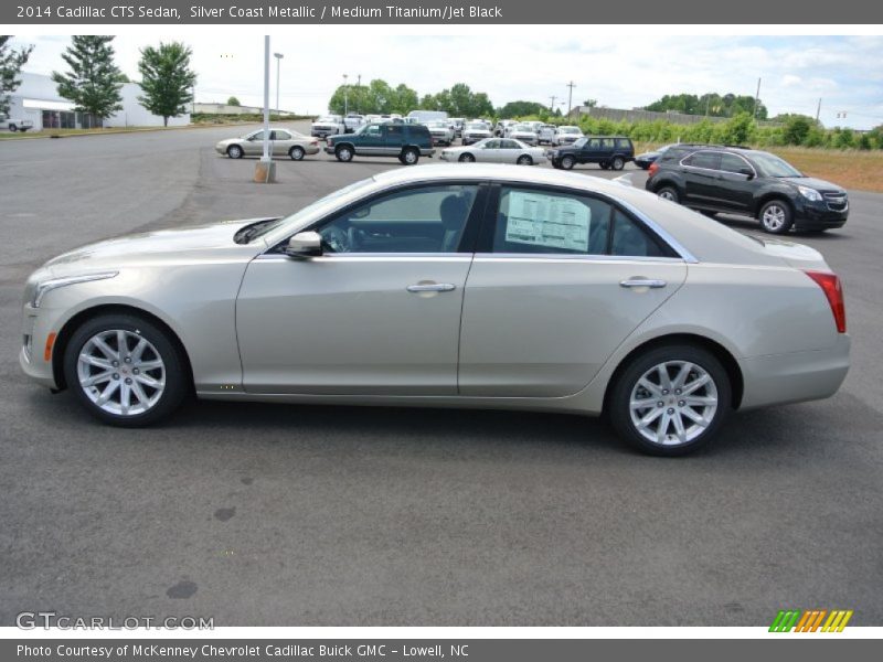 Silver Coast Metallic / Medium Titanium/Jet Black 2014 Cadillac CTS Sedan