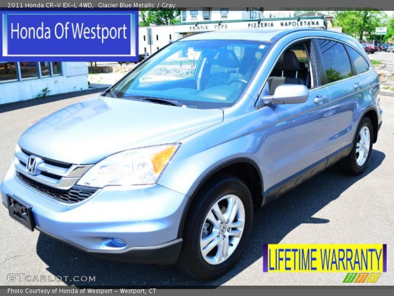 Glacier Blue Metallic / Gray 2011 Honda CR-V EX-L 4WD