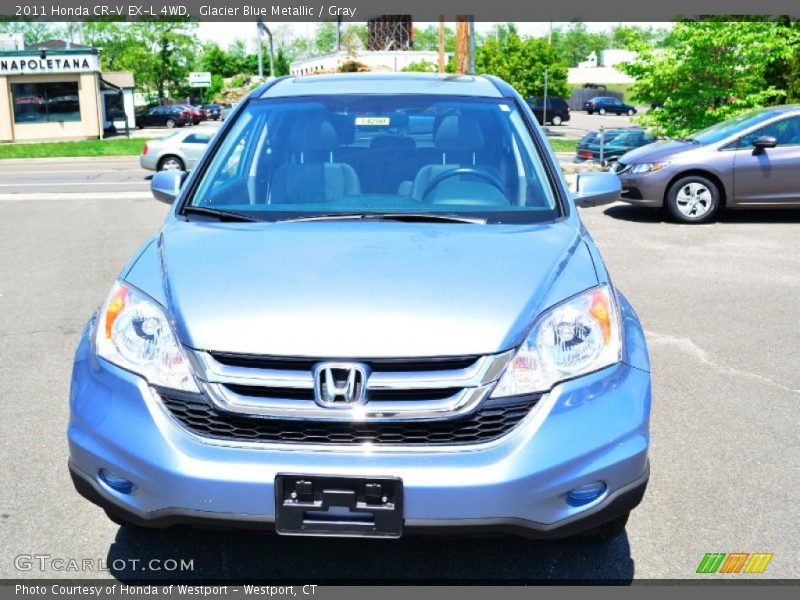 Glacier Blue Metallic / Gray 2011 Honda CR-V EX-L 4WD