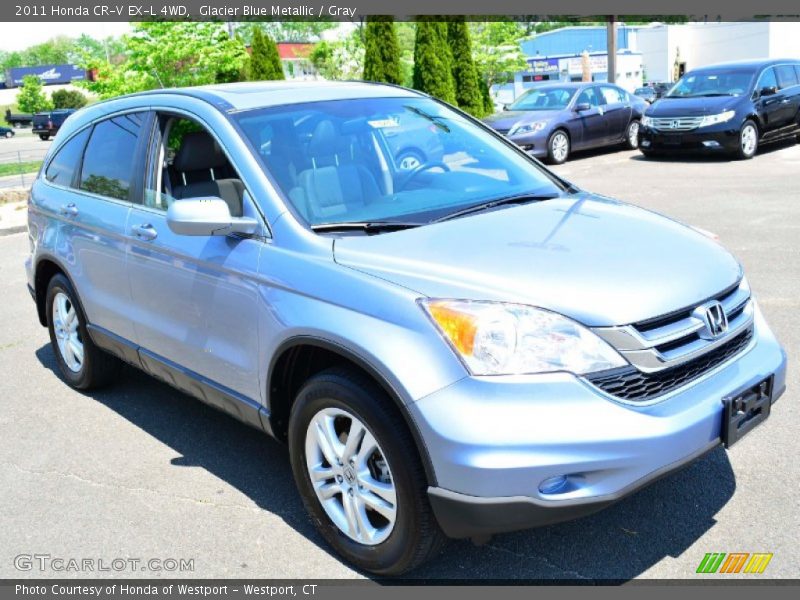 Glacier Blue Metallic / Gray 2011 Honda CR-V EX-L 4WD