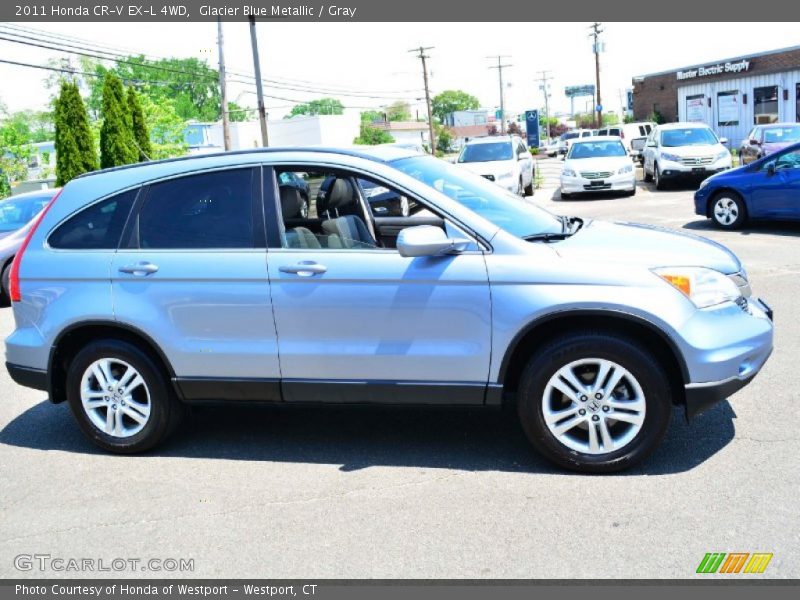 Glacier Blue Metallic / Gray 2011 Honda CR-V EX-L 4WD
