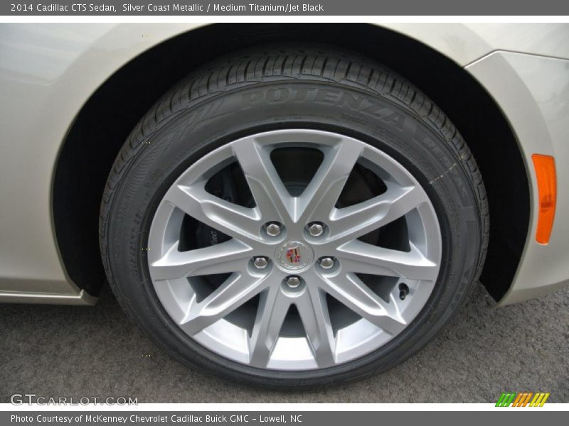 Silver Coast Metallic / Medium Titanium/Jet Black 2014 Cadillac CTS Sedan