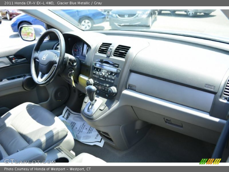 Glacier Blue Metallic / Gray 2011 Honda CR-V EX-L 4WD