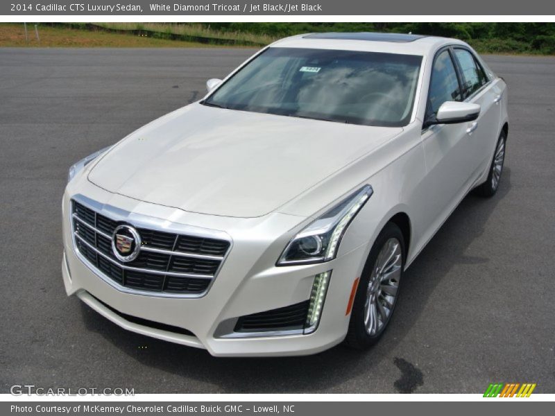 White Diamond Tricoat / Jet Black/Jet Black 2014 Cadillac CTS Luxury Sedan
