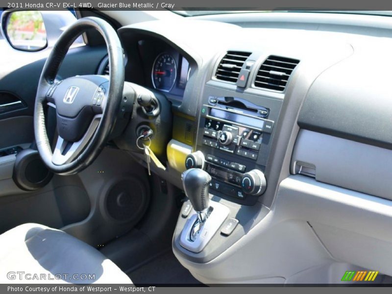 Glacier Blue Metallic / Gray 2011 Honda CR-V EX-L 4WD