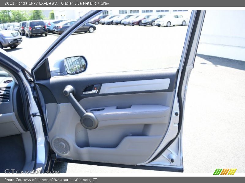 Glacier Blue Metallic / Gray 2011 Honda CR-V EX-L 4WD