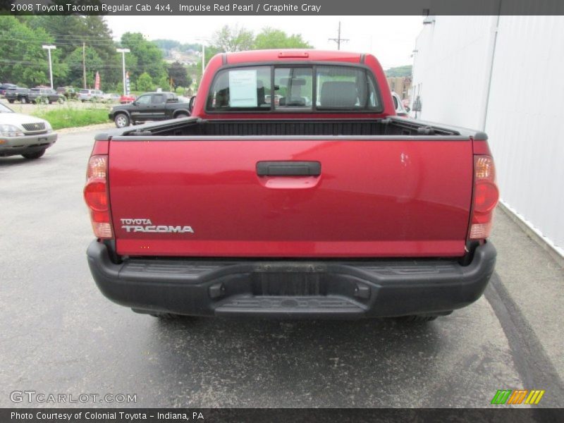 Impulse Red Pearl / Graphite Gray 2008 Toyota Tacoma Regular Cab 4x4