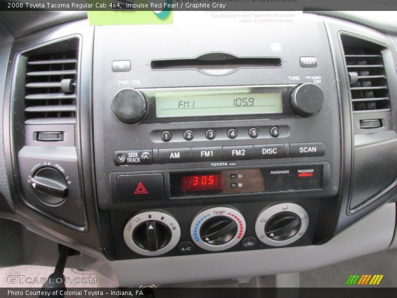 Impulse Red Pearl / Graphite Gray 2008 Toyota Tacoma Regular Cab 4x4