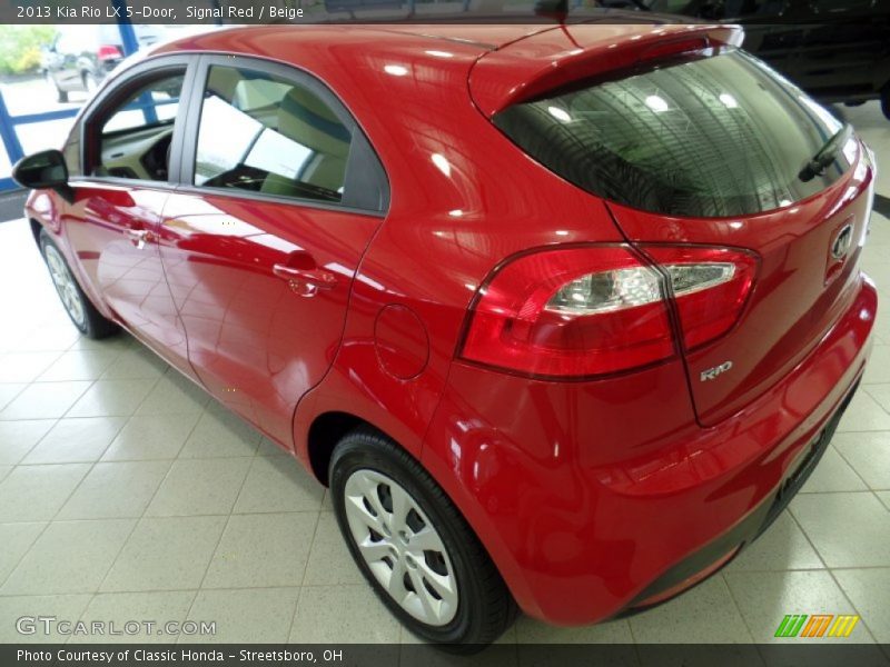 Signal Red / Beige 2013 Kia Rio LX 5-Door