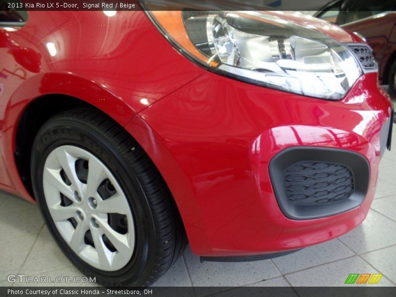 Signal Red / Beige 2013 Kia Rio LX 5-Door