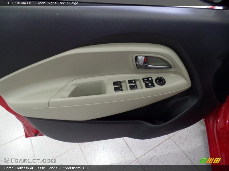 Signal Red / Beige 2013 Kia Rio LX 5-Door