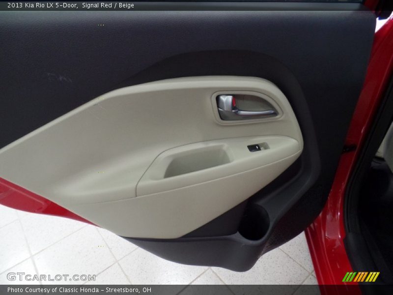 Signal Red / Beige 2013 Kia Rio LX 5-Door