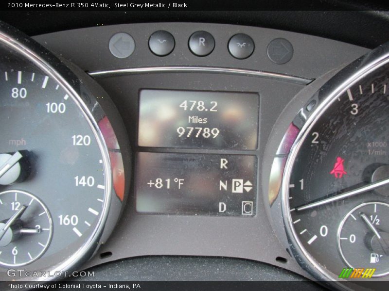 Steel Grey Metallic / Black 2010 Mercedes-Benz R 350 4Matic
