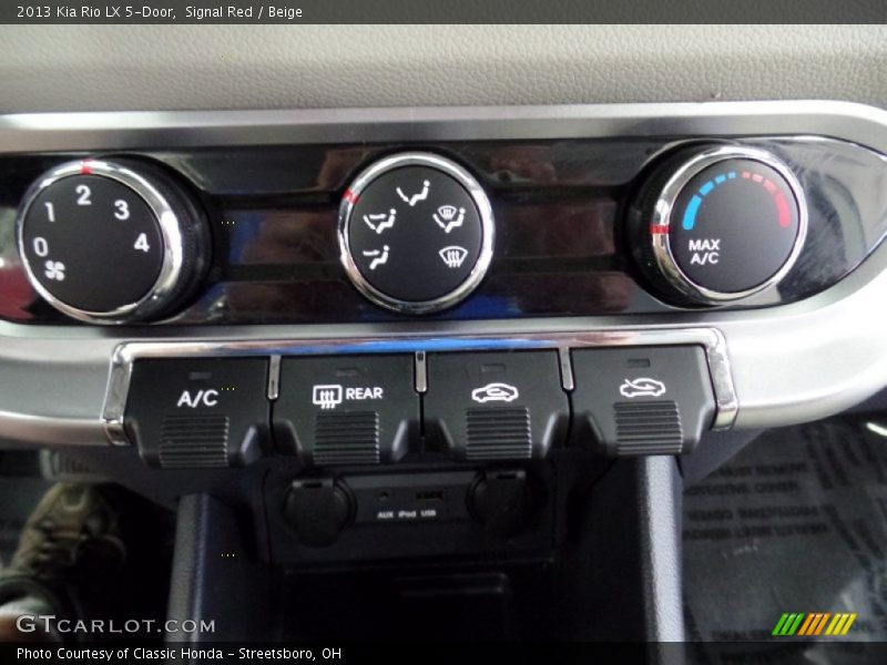 Signal Red / Beige 2013 Kia Rio LX 5-Door