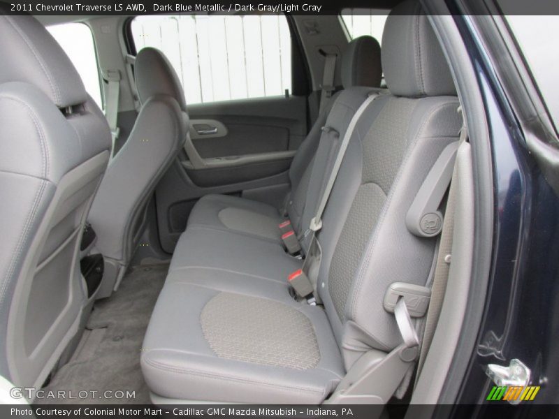 Dark Blue Metallic / Dark Gray/Light Gray 2011 Chevrolet Traverse LS AWD