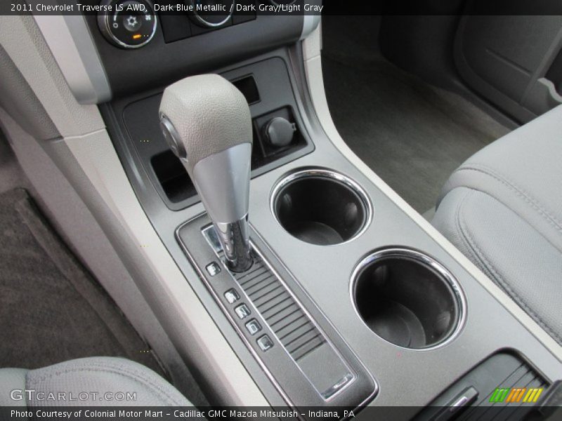 Dark Blue Metallic / Dark Gray/Light Gray 2011 Chevrolet Traverse LS AWD