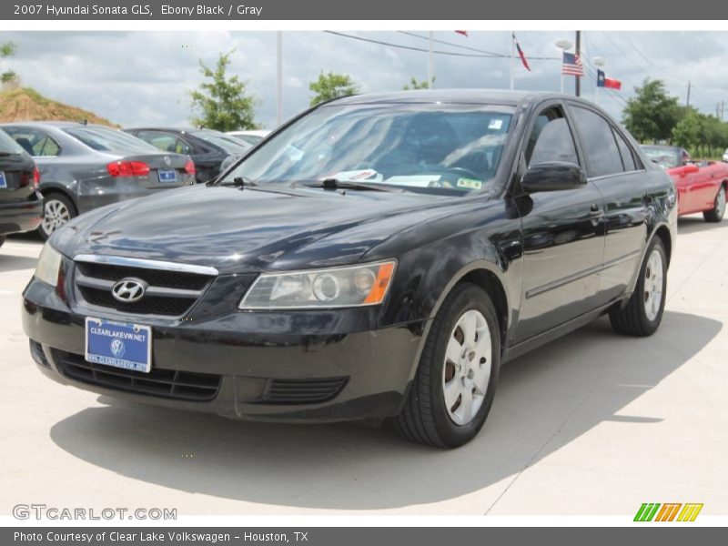 Ebony Black / Gray 2007 Hyundai Sonata GLS