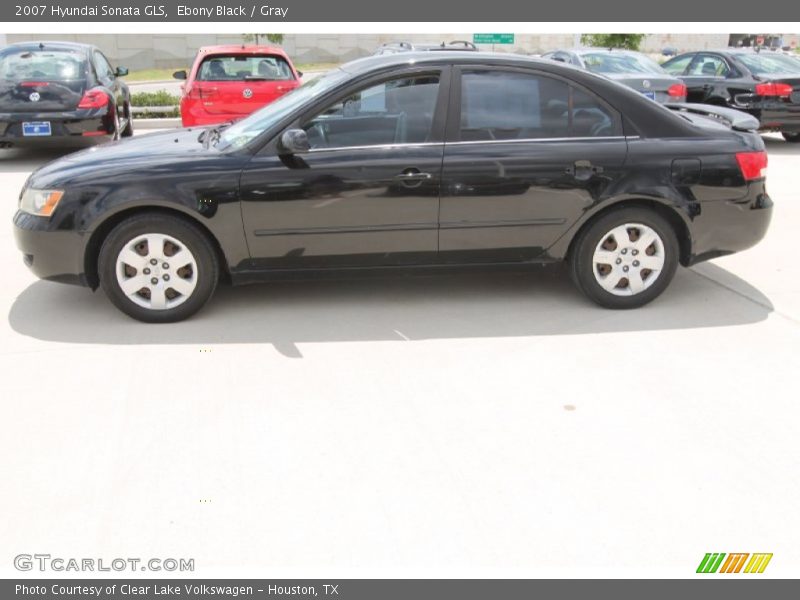 Ebony Black / Gray 2007 Hyundai Sonata GLS