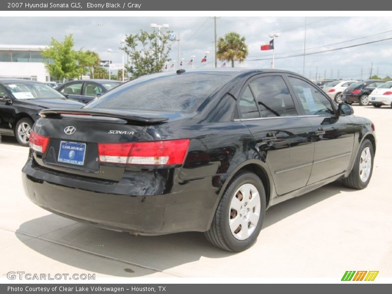 Ebony Black / Gray 2007 Hyundai Sonata GLS
