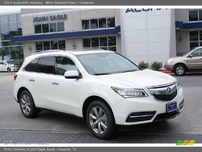 White Diamond Pearl / Graystone 2014 Acura MDX Advance