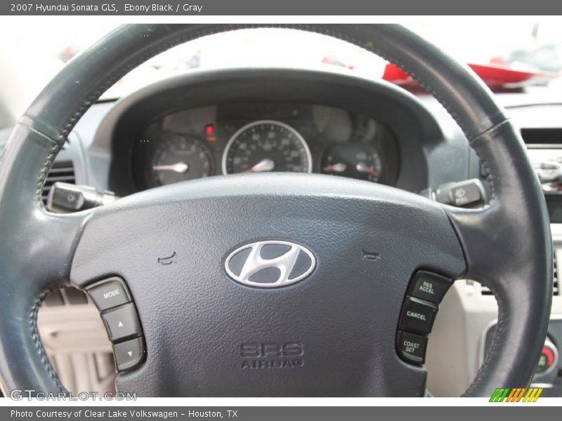 Ebony Black / Gray 2007 Hyundai Sonata GLS