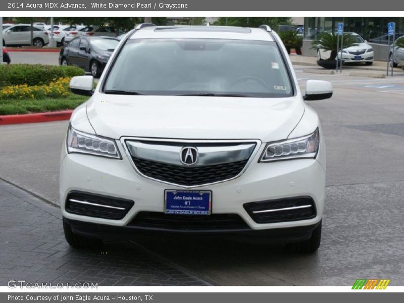 White Diamond Pearl / Graystone 2014 Acura MDX Advance