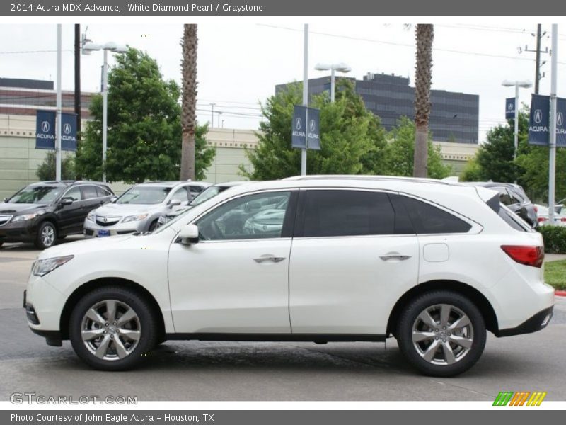 White Diamond Pearl / Graystone 2014 Acura MDX Advance