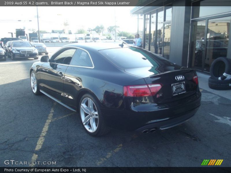 Brilliant Black / Magma Red Silk Nappa Leather 2009 Audi S5 4.2 quattro