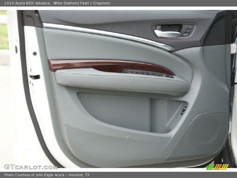 White Diamond Pearl / Graystone 2014 Acura MDX Advance