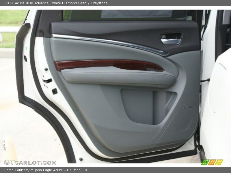 White Diamond Pearl / Graystone 2014 Acura MDX Advance