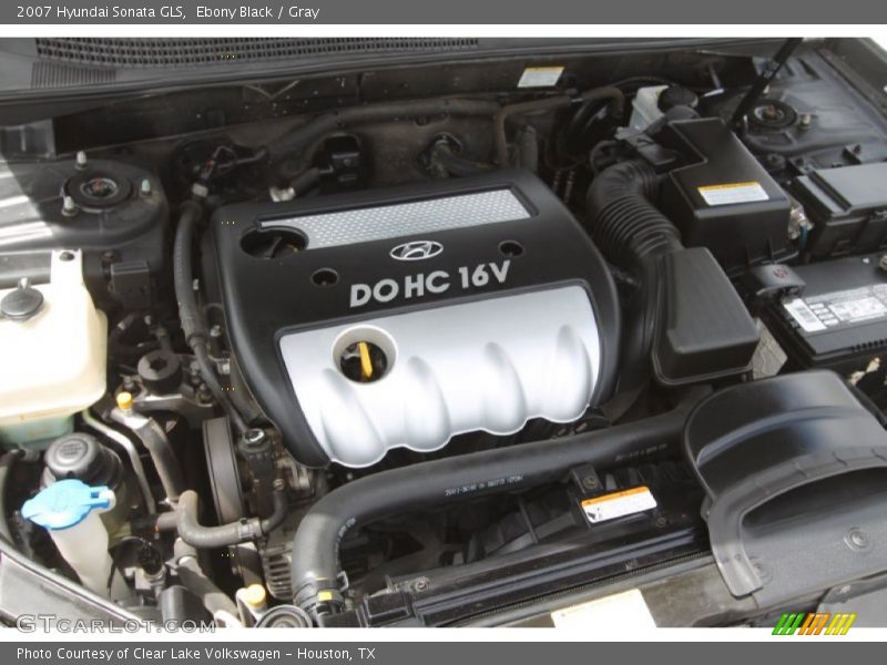 Ebony Black / Gray 2007 Hyundai Sonata GLS