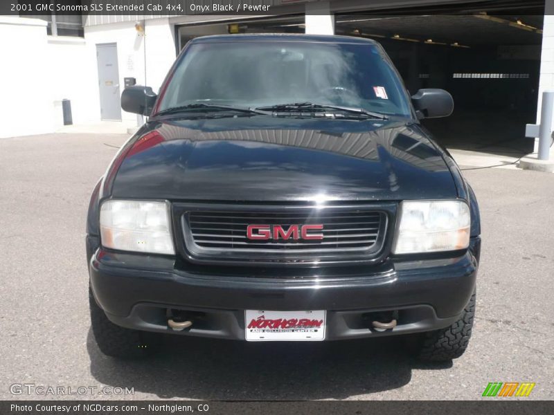 Onyx Black / Pewter 2001 GMC Sonoma SLS Extended Cab 4x4