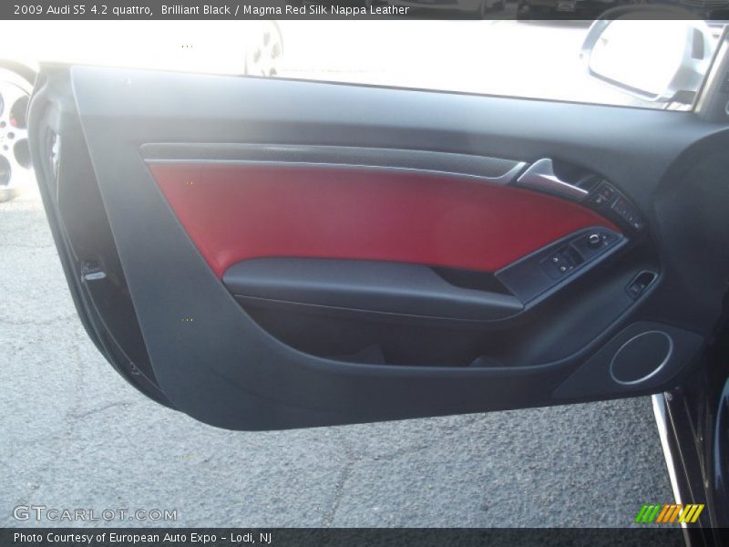 Brilliant Black / Magma Red Silk Nappa Leather 2009 Audi S5 4.2 quattro