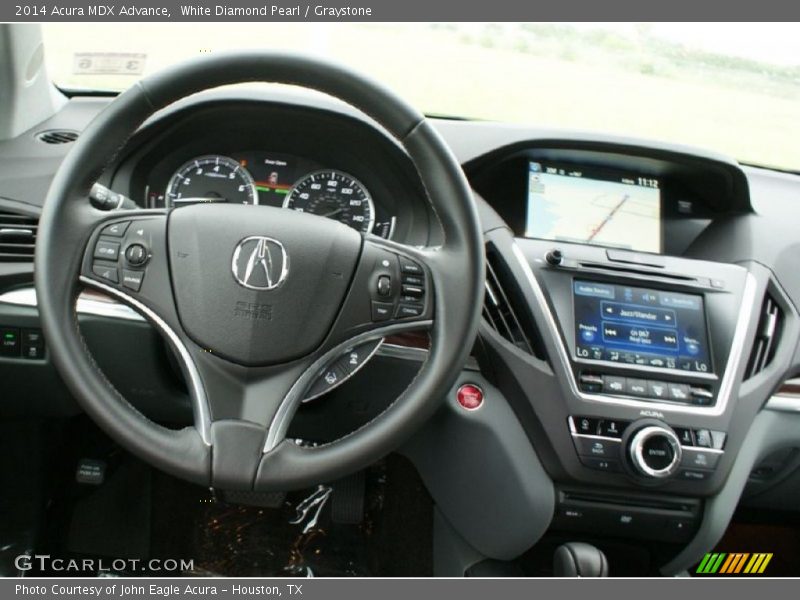White Diamond Pearl / Graystone 2014 Acura MDX Advance