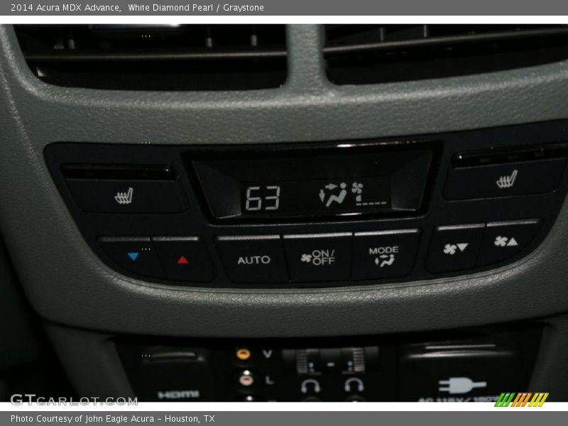 White Diamond Pearl / Graystone 2014 Acura MDX Advance