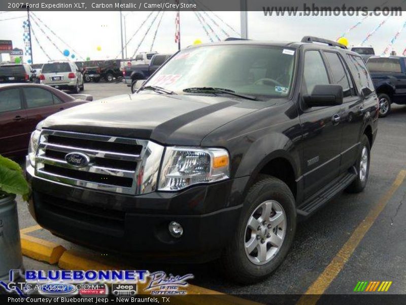 Carbon Metallic / Camel/Grey Stone 2007 Ford Expedition XLT