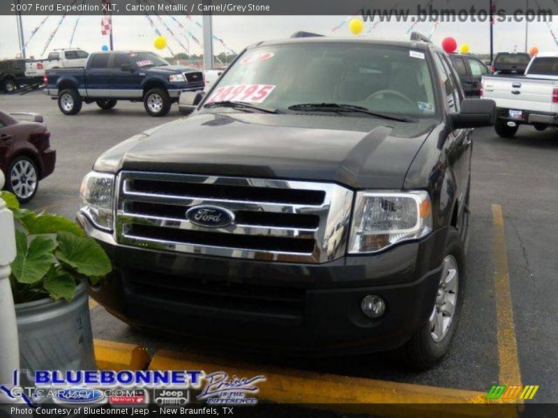 Carbon Metallic / Camel/Grey Stone 2007 Ford Expedition XLT
