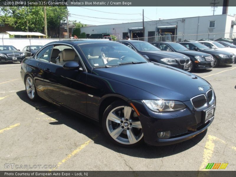Monaco Blue Metallic / Cream Beige 2008 BMW 3 Series 335i Convertible
